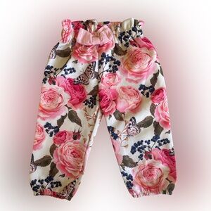 Floral Butterfly Print Pants